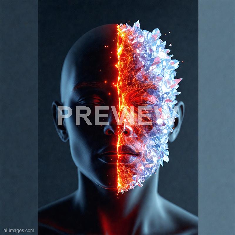 15558 - a-3d-half-molten-half-frozen-face-with-one-side-dripp_250706004602_00001